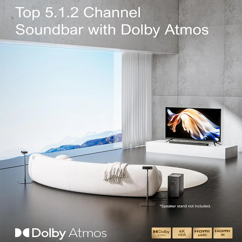 Ultimate Nova S80 5.1 Dolby Atmos Soundbar με Subwoofer 8