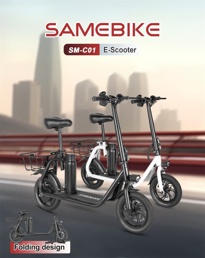 SAMEBIKE SM-C01: E-Scooter με ελαστικά 12", κάθισμα και μπαταρία σε μπουκάλι! - TechFreak.GR