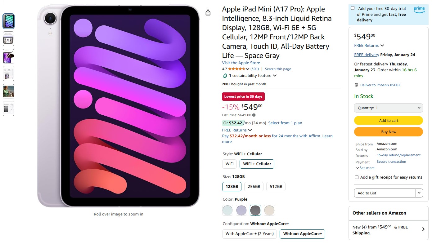 iPad mini 7: Συνδεδεμένοι παντού με έκπτωση 100 $ στο Amazon - TechFreak.GR